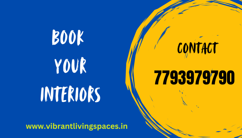 book your interiors today with vibrant living spaces